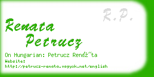 renata petrucz business card